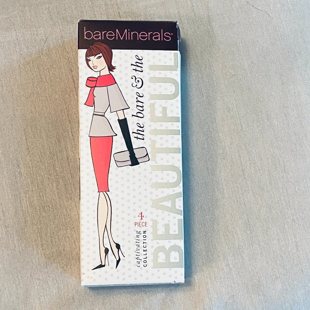 bareMinerals 4 pc set with 2 loose powder eye colors, brush, all over color NIB